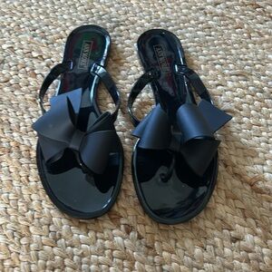 Black Women's jelly Sandals